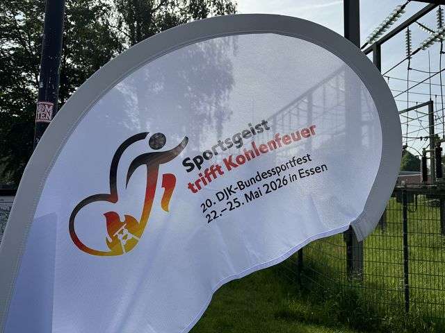 Beachflag DJK Wanderung